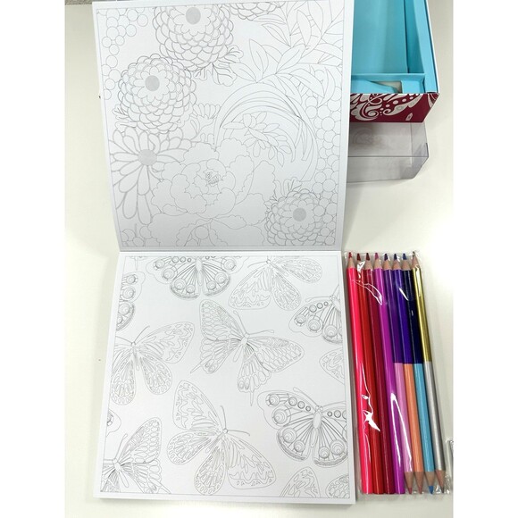 VIVE LE COLOR ENERGY Coloring Book Pencils De-Stress Adult Color Therapy Kit NEW - Picture 6 of 6